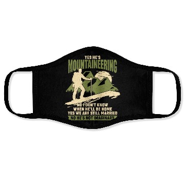 Discover Mountaineering Mountaineer Wife Couple Gift Face Masks