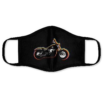 Discover Motorcycle Gay LGBTQ Rainbow LGBT Pride Month Face Masks