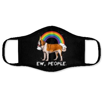 Discover Rainbow St Bernard Ew People Unicorn Dog Face Masks