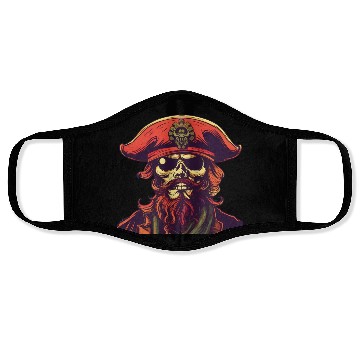 Discover Fierce Pirate Skull Set Sail for Adventure Face Masks