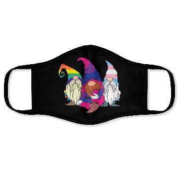 Discover Gnomes Elf LGBTQ Rainbow LGBT Pride Month Face Masks