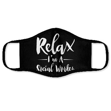 Discover Relax I'm A Social Worker 2 Face Masks