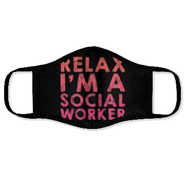 Discover Relax I'm A Social Worker 3 Face Masks
