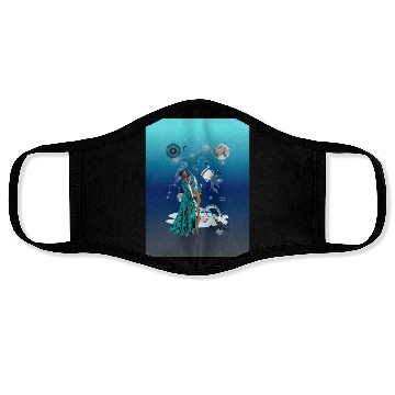 Discover Zodiac sign Aquarius in the unique version Graphic Face Masks