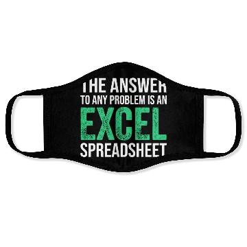 Discover The Answer To Any Problem Is An Excel Spreadsheeta Face Masks
