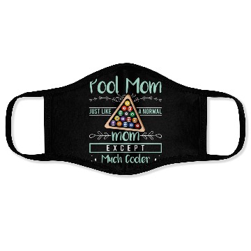 Discover Pool Mom Pool Billiards Mother s Day Pool Player Face Masks