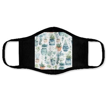 Discover Watercolor Coastal Plants Face Masks