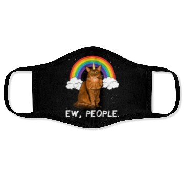Discover Rainbow Somali Ew People Unicorn Cat Face Masks