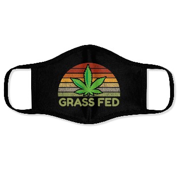 Discover Grass Fed Hemp Farmer Weed Cannabis Marijuana Face Masks