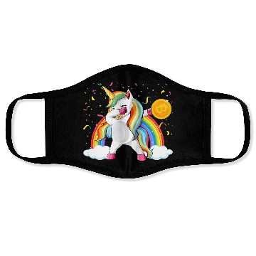 Discover Dabbing Unicorn Bitcoin Sarcastic Cryptocurrency Face Masks