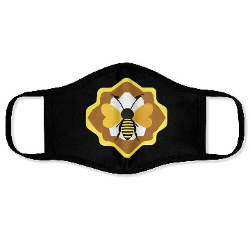 Discover Vintage Retro Bee Design Face Masks
