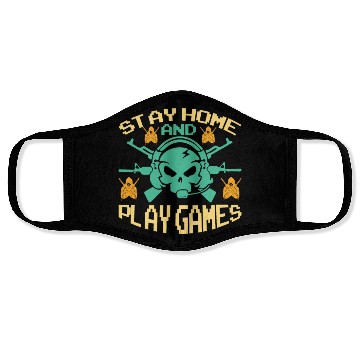 Discover Stay home and play games Face Masks