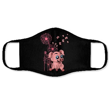 Discover Dandelion Piglet Farm Animal Lover Farmer Cute Pig Face Masks
