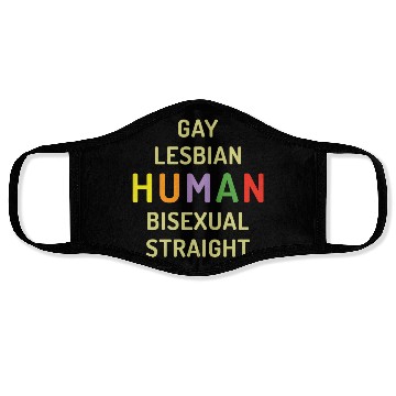 Discover Humanity Human LGBTQ Rainbow LGBT Pride Month Face Masks