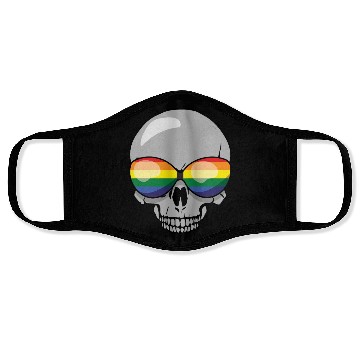 Discover Skeleton Gay LGBTQ Rainbow LGBT Pride Month Face Masks