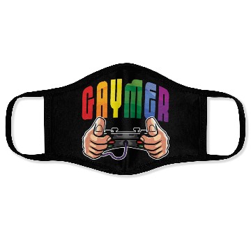 Discover Gay Gamer LGBTQ Rainbow LGBT Pride Month Face Masks