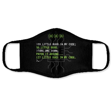 Discover Funny Programmer Coding Debugger Hacker Computer Face Masks