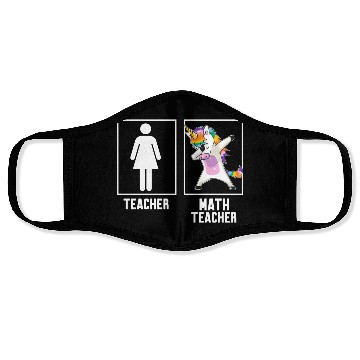 Discover Teacher Vs Math Teacher Face Masks