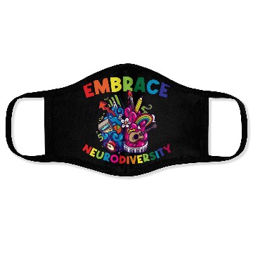Discover Embrace Neurodiversity Funny Adhd Face Masks