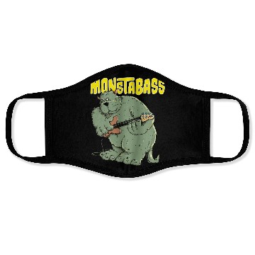 Discover Monster Bass Guitar Player Face Masks