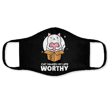 Discover Cats Make My Life Worth It Cute Cat Lover Face Masks