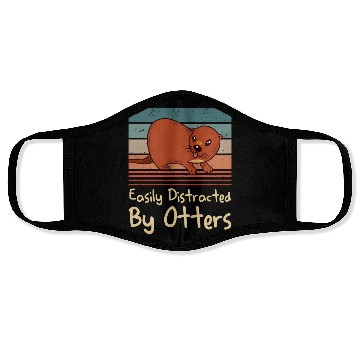 Discover Easily Distracted By Otters Sea Otter Lover Face Masks