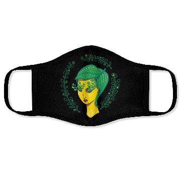 Discover Hello Spring Green Witch Mother Nature Face Masks