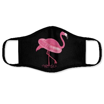Discover Flamingo Swimming Circle Face Masks