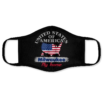 Discover United States of America - Milwaukee my home - USA Face Masks