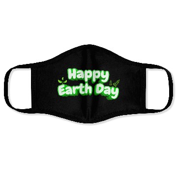 Discover Happy Earth Day design . Face Masks