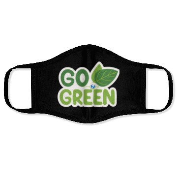 Discover Go Green Earth Day design . Face Masks