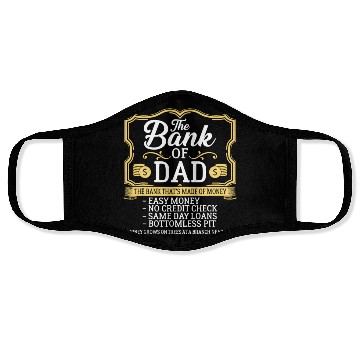 Discover The Bank Of Dad Money Grows On Trees Father's Daye Face Masks