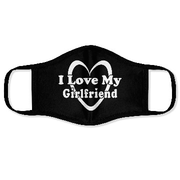 Discover I love my girlfriend Face Masks