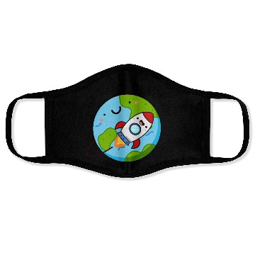 Discover You Rock Et My World Cute Rocket Face Masks