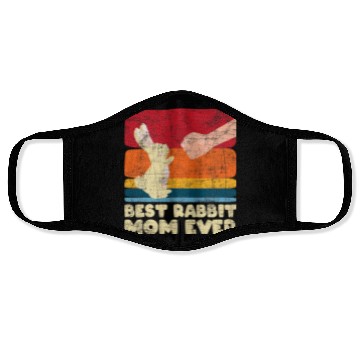 Discover Best Rabbit Mom Ever Bunny Farmer Zookeeper Face Masks