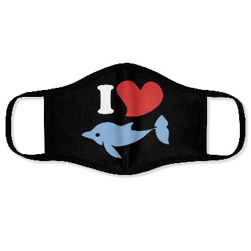 Discover I love dolphins 1 Face Masks