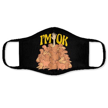 Discover Capybaras I m Ok Funny Capybara Lover Face Masks