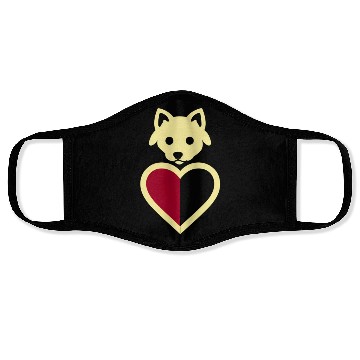 Discover Love dog Face Masks