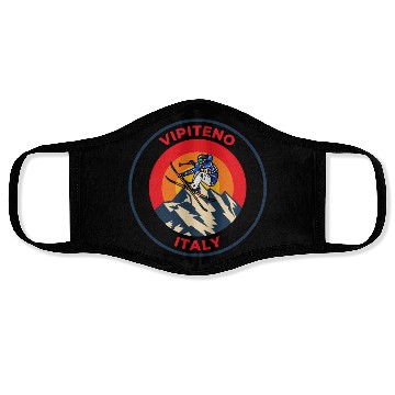 Discover Vintage Cool Skiing in Vipiteno Italy Sunset Face Masks