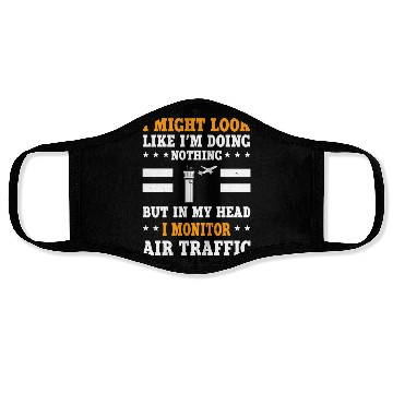 Discover Funny Air Traffic Controller Humor Aviation Safety Face Masks
