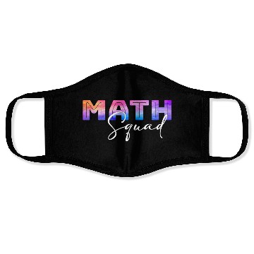 Discover Math Squad Tie Dye Back To School Face Masks