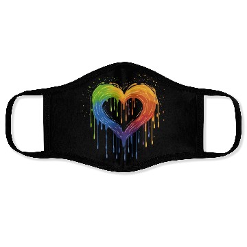 Discover Love Without Limits: LGBTQ+ Rainbow Heart, Face Masks