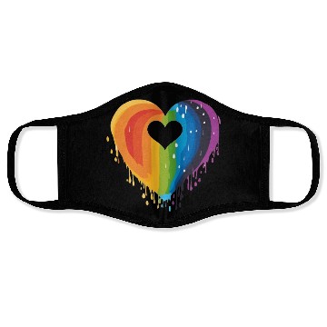 Discover LGBTQ+ Allies: Rainbow Heart, Celebrating Face Masks