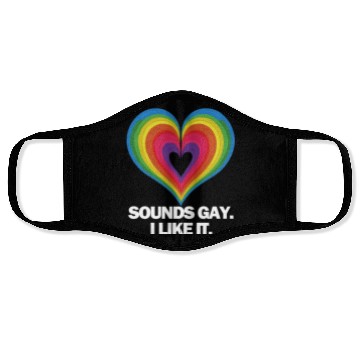 Discover Sounds Gay I' Like It Pride Month Lesbian Gay Bi Face Masks