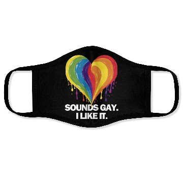 Discover Sounds Gay I' Like It Pride Month Lesbian Gay Bi Face Masks