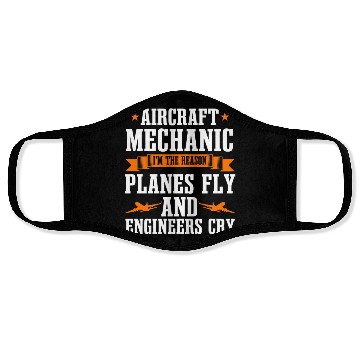 Discover Aircraft Mechanic Face Masks