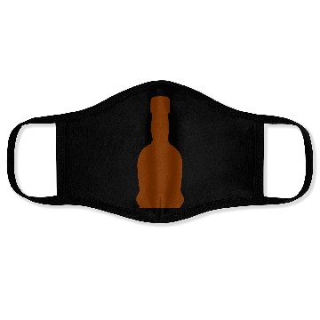 Discover Liquor Bottle Vector Single Color Face Masks