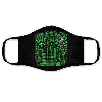 Discover Chicago Illinois Saint Patricks Day Face Masks