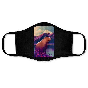 Discover Capybara Nature Capibara Face Masks