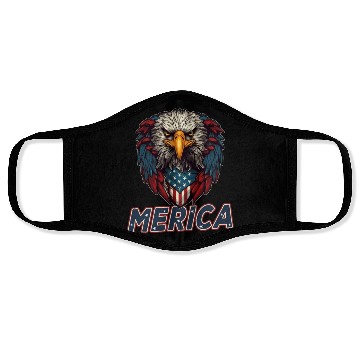 Discover Proud American Independence Day Freedom Face Masks